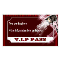 Hollywood wedding reception admission ticket business card templates