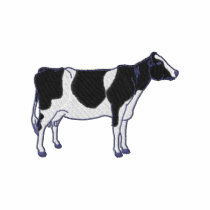 Holstein Cow Embroidered Polo Shirt