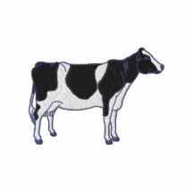 Holstein Cow Embroidered Polo Shirt