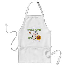Holy Cow I'm 21 Birthday Tshirts and Gifts Aprons