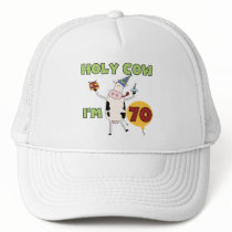 Holy Cow I'm 70 Birthday Tshirts and Gifts Mesh Hats