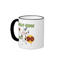 Holy Cow I'm 90 Birthday Tshirts and Gifts Mug