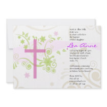 Holy Cross Baptism Christening Custom Invitation
