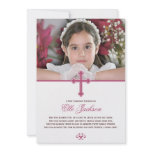 Holy Cross First Communion Photo Keepsake invitations