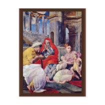 Holy Family And St. Elizabeth By Tibaldi Pellegrin Post Card