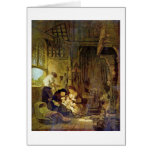 Holy Family By Rembrandt Harmenszoon Van Rijn Greeting Card