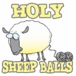 holy sheep balls funny unraveling yarn sheep photo sculptures