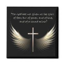 Holy Spirit Wings with Cross and Scripture Verse