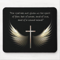 Holy Spirit Wings with Cross and Scripture Verse