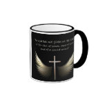 Holy Spirit Wings with Cross and Scripture Verse Coffee Mug