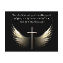 Holy Spirit Wings with Cross and Scripture Verse