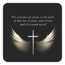 Holy Spirit Wings with Cross and Scripture Verse
