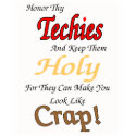 Holy Techies on Light colors t-shirts
