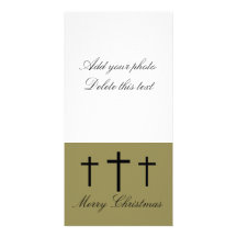 Holy Trinity Three Crosses Christmas Photo Card