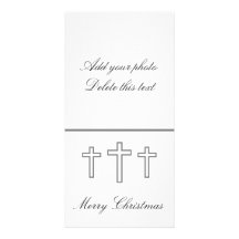Holy Trinity Three Crosses Christmas Photo Card