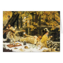 Holyday (The Picnic) by James Tissot Victorian Art Greeting Card