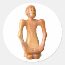 Holzfigur wooden figurine aufkleber