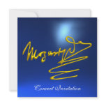 HOMAGE TO MOZART, GOLD  BLUE CONCERT invitations