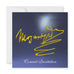 HOMAGE TO MOZART, GOLD  BLUE CONCERT invitations
