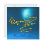 HOMAGE TO MOZART, GOLD  BLUE CONCERT invitations