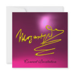 HOMAGE TO MOZART, GOLD  PINK CONCERT invitations