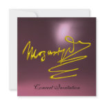 HOMAGE TO MOZART, GOLD  PINK PURPLE CONCERT invitations
