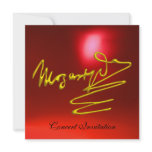 HOMAGE TO MOZART, GOLD  RED CONCERT invitations