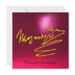 HOMAGE TO MOZART, GOLD RED  PINK  CONCERT invitations