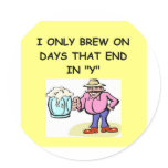 home brewing round stickers