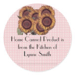 Home Canning Labels -- with Sunflowers