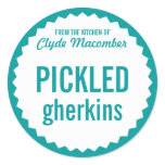 Home Canning Pickles Label Template stickers