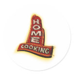 home cooking neon sign stickers