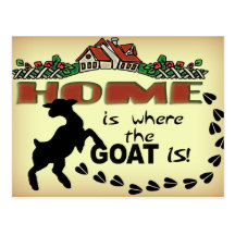 HOME IS WHERE THE GOAT IS POSTCARD