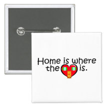 Home Is Where The Heart Is Pinback Button
