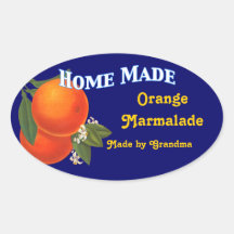 Home Made Custom Orange Marmalade Stickers