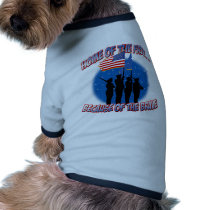 Home of the Free Because of the Brave Pet Tshirt