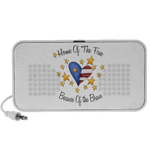 Home Of The Free Because Of The Brave Mp3 Speaker
