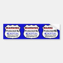 Home Security Sticker Decals- 3/Sheet, durable as Bumper Sticker