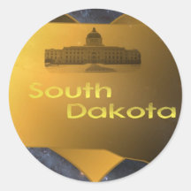 Home South Dakota Round Sticker