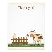 Home Sweet Farm Cow Thank you Card 4.25 x 5.5 Custom Announcement