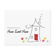 Home Sweet Home We Moved Postcard