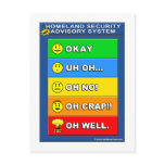 Homeland Security Advisory System Postcard