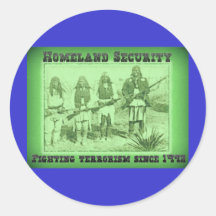 Homeland Security  Terrorism on Homeland Security Fighting Terrorism Since 1492 Sticker