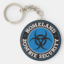 Homeland Zombie Security - Blue B Keychain