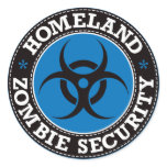 Homeland Zombie Security - Blue B Stickers