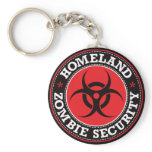 Homeland Zombie Security - Red B keychains