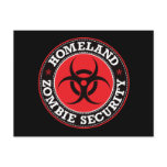 Homeland Zombie Security - Red B postcards