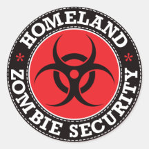 Homeland Zombie Security - Red B Sticker