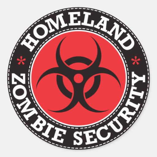 Homeland Zombie Security - Red B Sticker