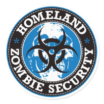 Homeland Zombie Security Skull - Blue